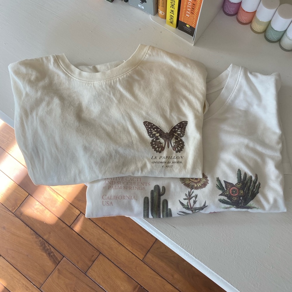 Two CottonOn Relaxed Fit Tees size XS, fits like S